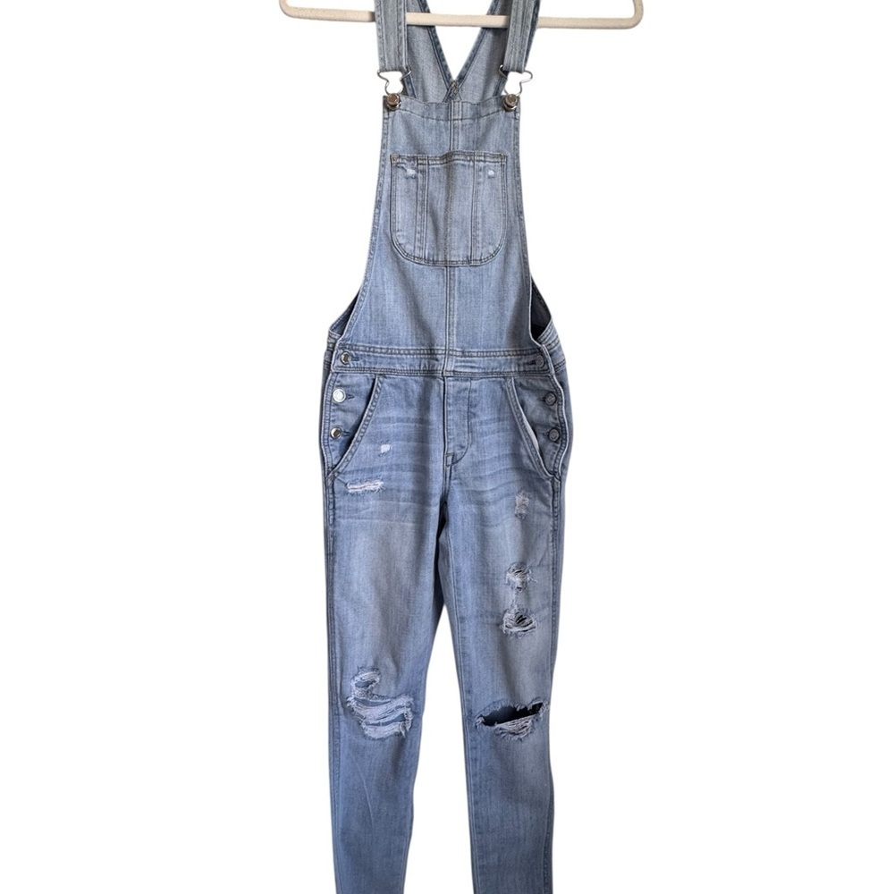 American Eagle Distressed Denim Overalls for Girls